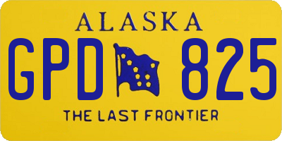 AK license plate GPD825