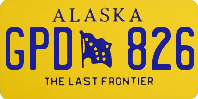 AK license plate GPD826