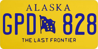 AK license plate GPD828