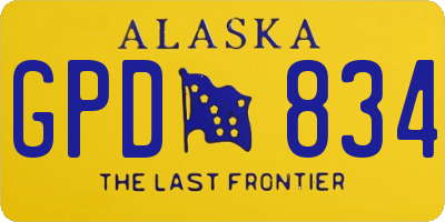 AK license plate GPD834