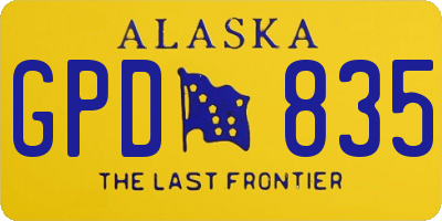 AK license plate GPD835