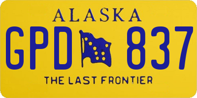 AK license plate GPD837
