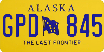 AK license plate GPD845