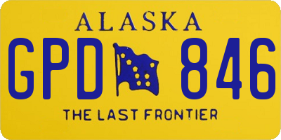 AK license plate GPD846