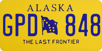 AK license plate GPD848