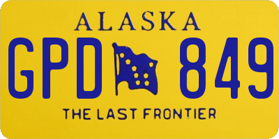 AK license plate GPD849