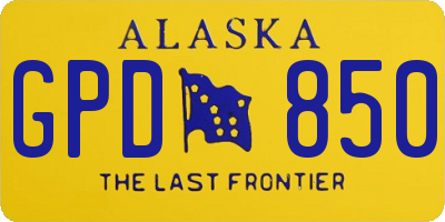 AK license plate GPD850
