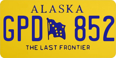 AK license plate GPD852