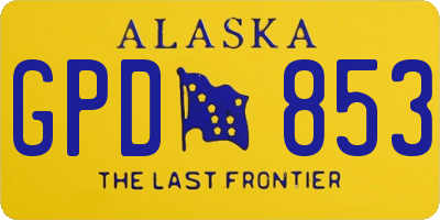 AK license plate GPD853
