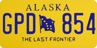 AK license plate GPD854