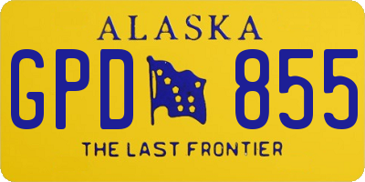 AK license plate GPD855