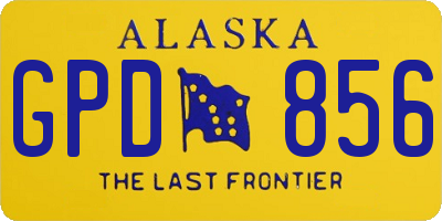 AK license plate GPD856