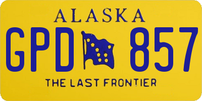 AK license plate GPD857