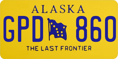 AK license plate GPD860