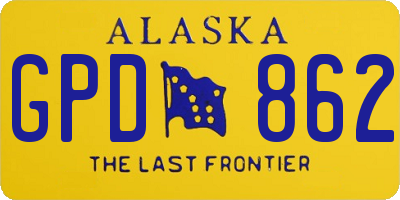AK license plate GPD862