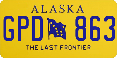 AK license plate GPD863