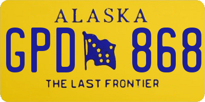 AK license plate GPD868