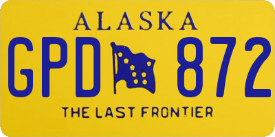 AK license plate GPD872