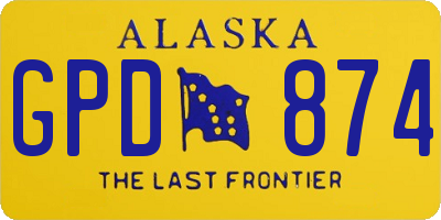 AK license plate GPD874