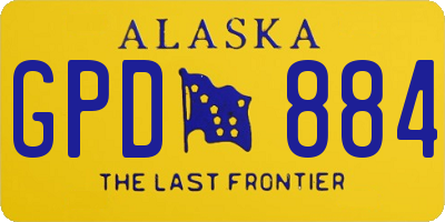 AK license plate GPD884