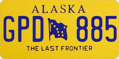 AK license plate GPD885