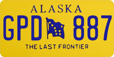 AK license plate GPD887