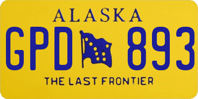AK license plate GPD893