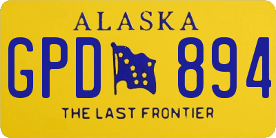 AK license plate GPD894