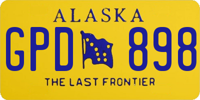 AK license plate GPD898