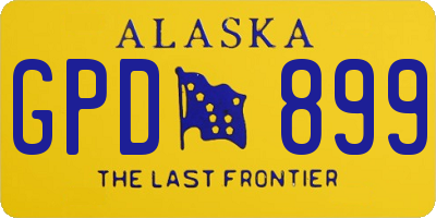 AK license plate GPD899