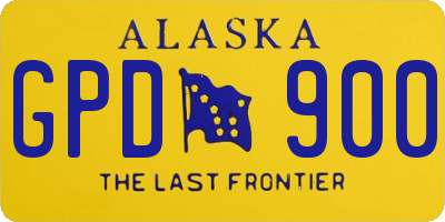 AK license plate GPD900