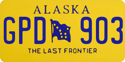 AK license plate GPD903