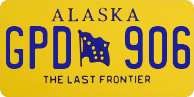 AK license plate GPD906