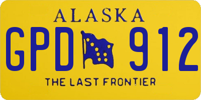 AK license plate GPD912