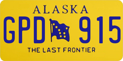 AK license plate GPD915