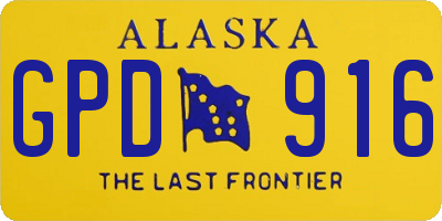 AK license plate GPD916