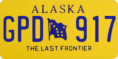 AK license plate GPD917