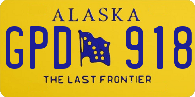 AK license plate GPD918