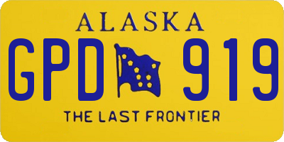 AK license plate GPD919