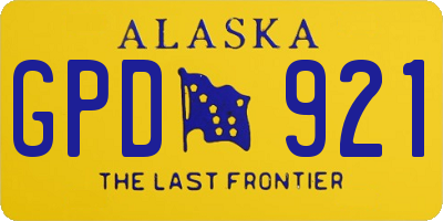 AK license plate GPD921