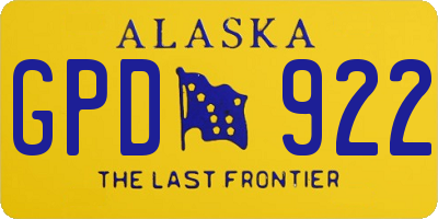 AK license plate GPD922