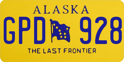 AK license plate GPD928