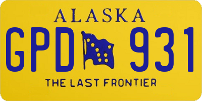 AK license plate GPD931