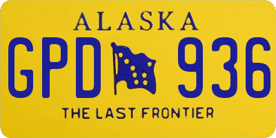 AK license plate GPD936