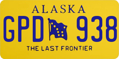 AK license plate GPD938