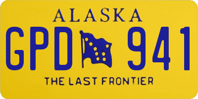 AK license plate GPD941