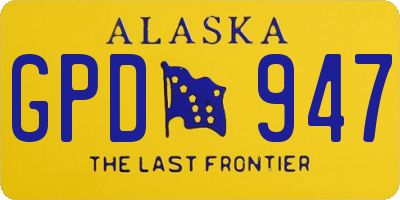 AK license plate GPD947