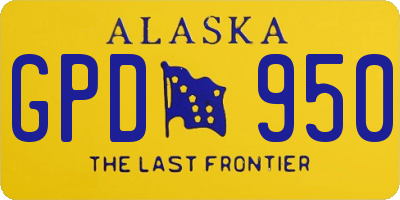 AK license plate GPD950