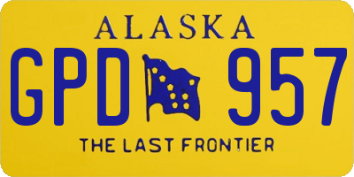 AK license plate GPD957