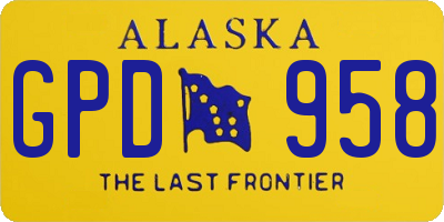 AK license plate GPD958
